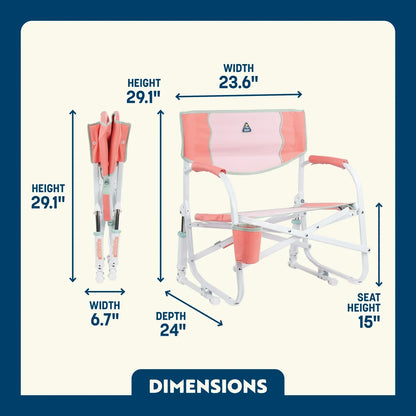 Luxury Camp Grab & Go Rocker - Choice 551 - Freestyle Rocker Portable Outdoor Folding Chair Detail
