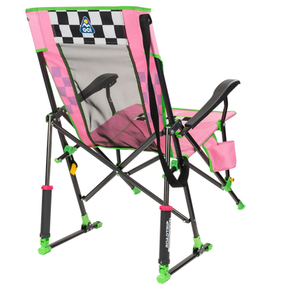 Luxury Camp RoadTrip Rocker - NASCAR For Her - Choice 560 - RoadTrip Rocker Smooth Motion Camp Chair Detail