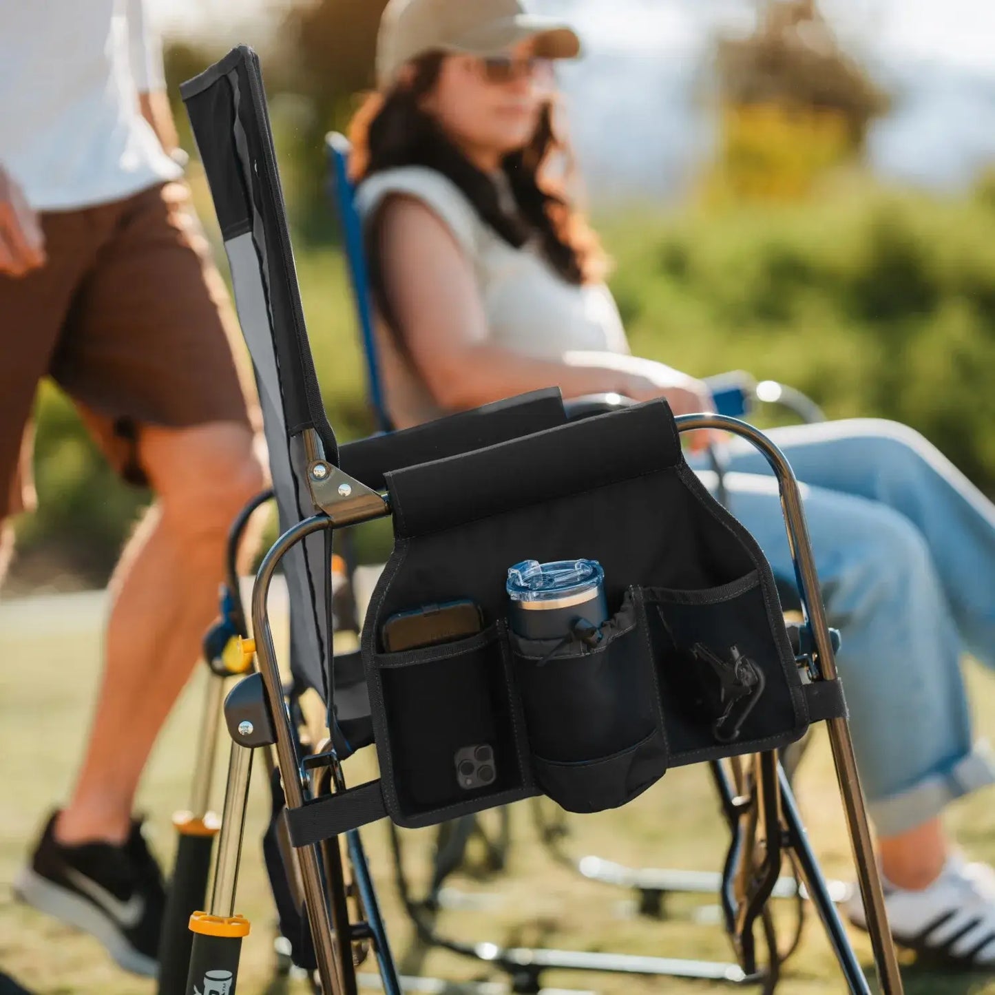 Heavy-Duty Freestyle Stowaway Rocker - Choice 794 - Patented Spring-Action Rocking Chair for Camping Detail