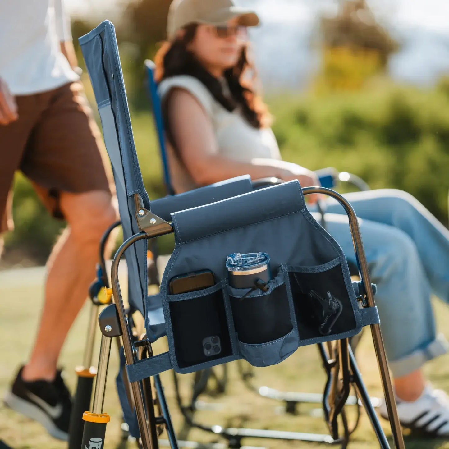 Heavy-Duty Freestyle Stowaway Rocker - Choice 794 - Patented Spring-Action Rocking Chair for Camping Detail