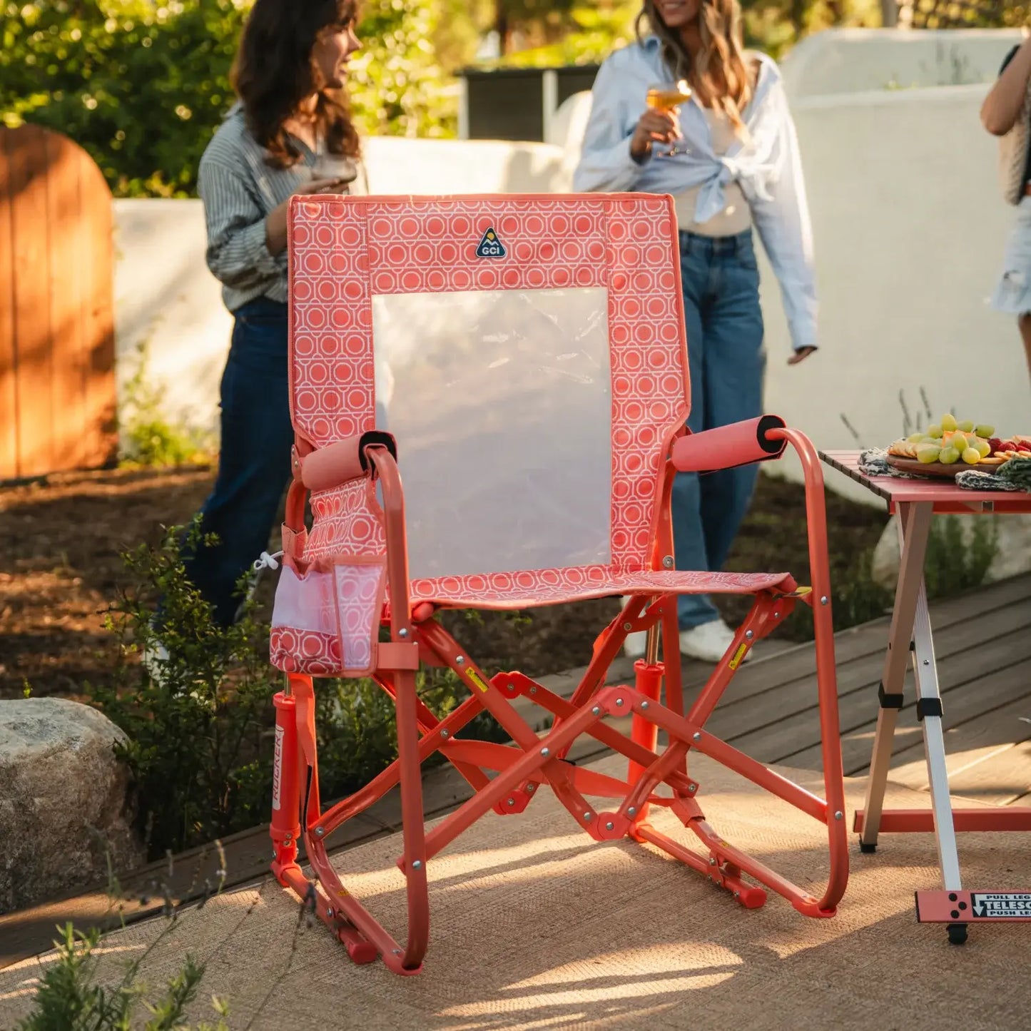 Heavy-Duty Freestyle Stowaway Rocker - Choice 794 - Patented Spring-Action Rocking Chair for Camping Detail
