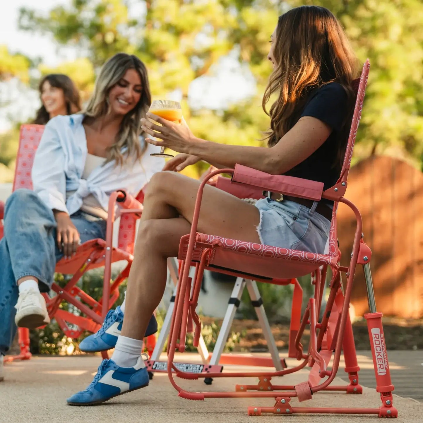 Heavy-Duty Freestyle Stowaway Rocker - Choice 794 - Patented Spring-Action Rocking Chair for Camping Detail