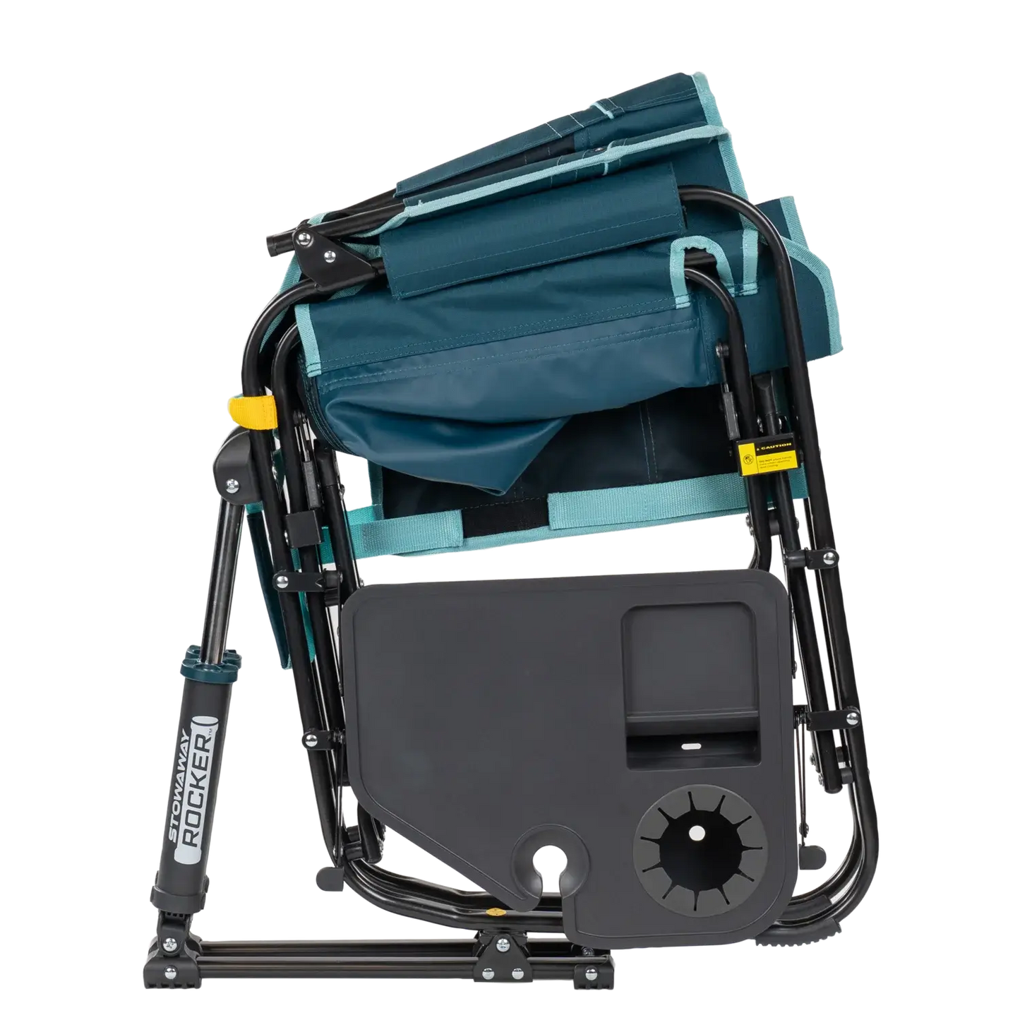 Heavy-Duty Freestyle Stowaway Rocker with Side Table - Choice 253 - Patented Spring-Action Rocking Chair for Camping Detail
