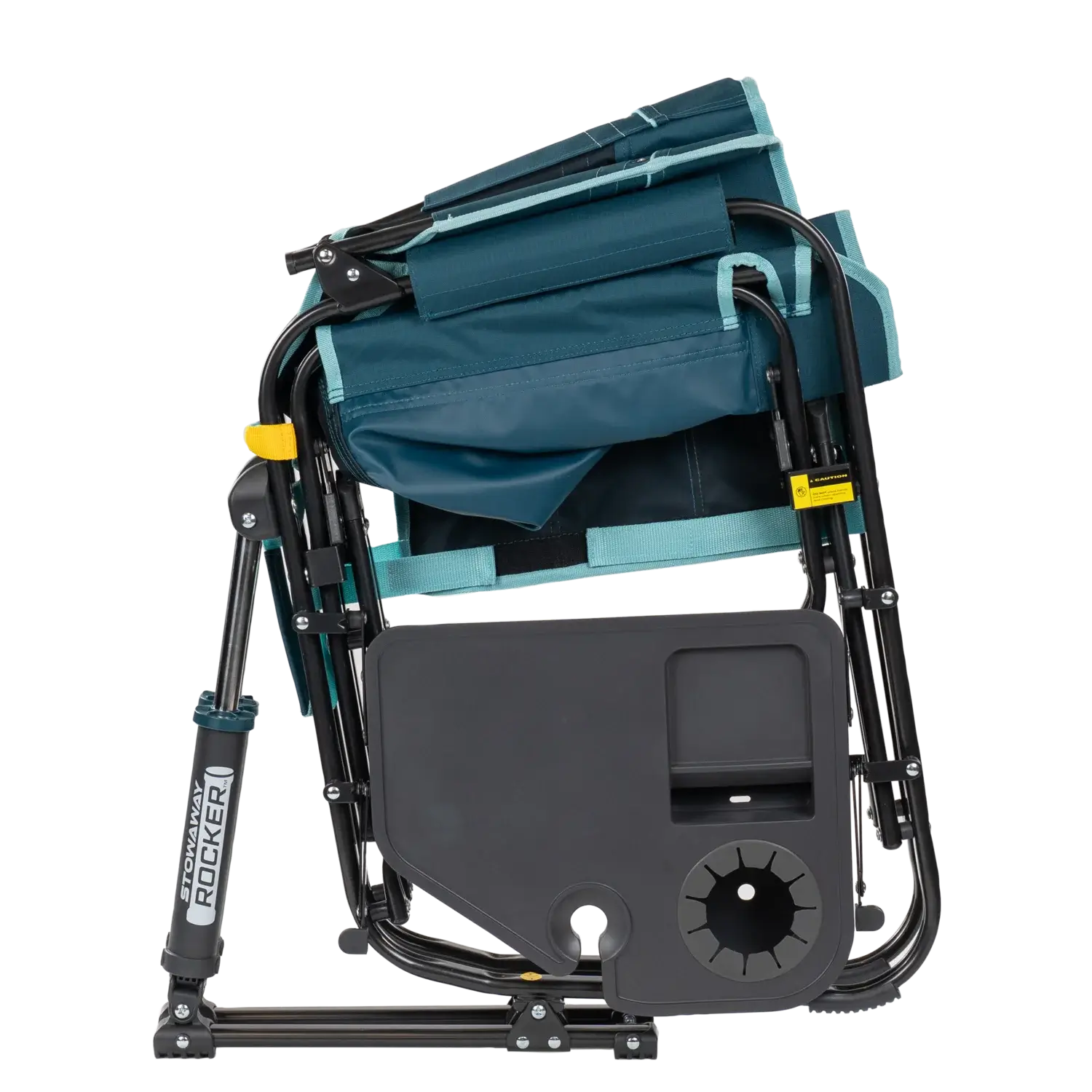 Heavy-Duty Freestyle Stowaway Rocker with Side Table - Choice 253 - Patented Spring-Action Rocking Chair for Camping Detail