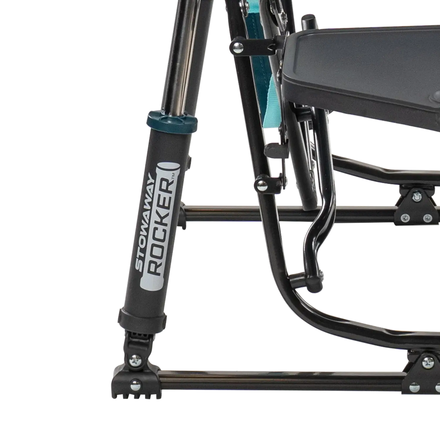 Heavy-Duty Freestyle Stowaway Rocker with Side Table - Choice 253 - Patented Spring-Action Rocking Chair for Camping Detail
