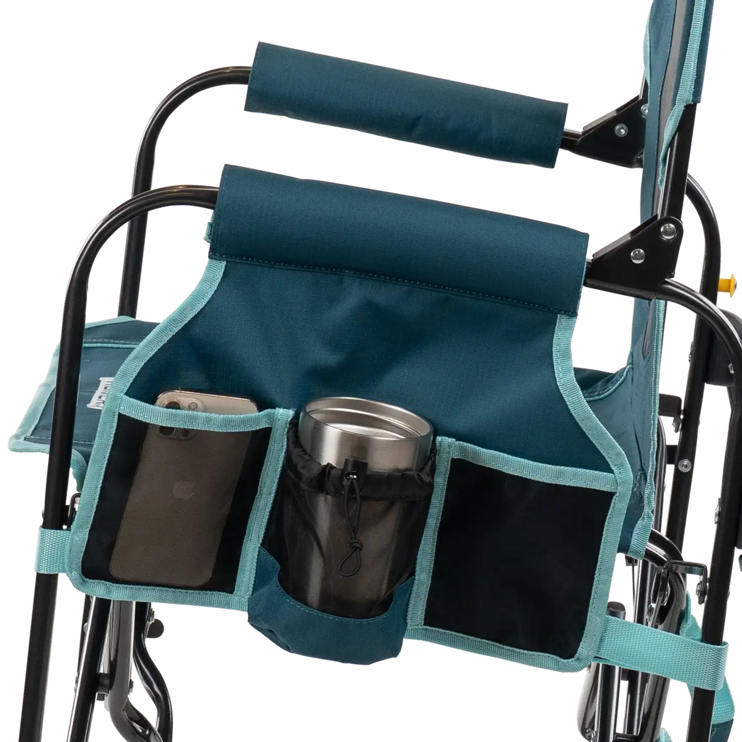 Heavy-Duty Freestyle Stowaway Rocker with Side Table - Choice 253 - Patented Spring-Action Rocking Chair for Camping Detail