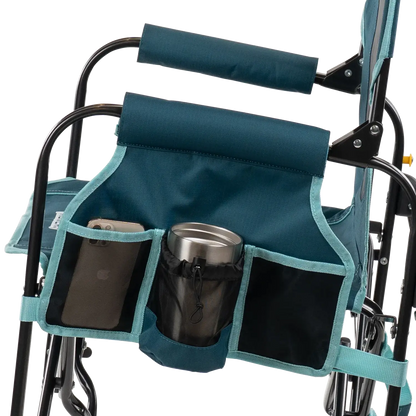 Heavy-Duty Freestyle Stowaway Rocker with Side Table - Choice 253 - Patented Spring-Action Rocking Chair for Camping Detail