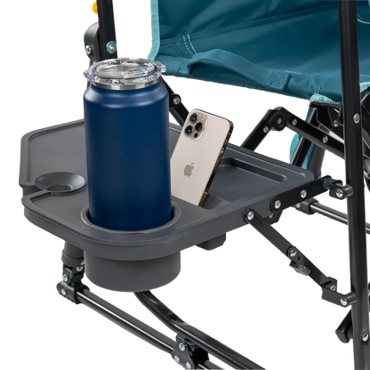 Heavy-Duty Freestyle Stowaway Rocker with Side Table - Choice 253 - Patented Spring-Action Rocking Chair for Camping Detail