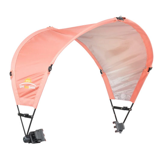 Heavy Duty SunShade Accessory - Choice 361 - Portable Beach Canopy with Adjustable Shade Angle - Coral